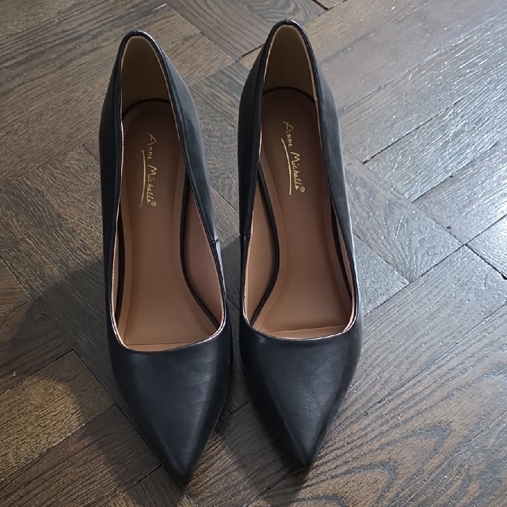 Anne Michelle Classic Black Heels- Fits Size 9 Feet